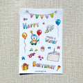 Birthday sticker sheet