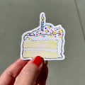 Birthday cake sticker