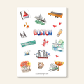 Boston sticker sheet